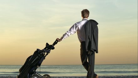 Golfspiller på strand